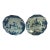 Pair of Delft Style Vintage Hand Painted Plates For Sale