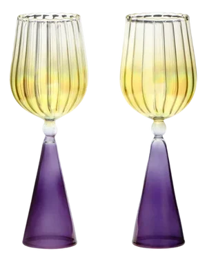 Calypso White Wine Glasses by Serena Confalonieri, Set of 2