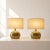 Italian Lamps in Cast Brass with Oval Lampshades, 1970s, Set of 2 For Sale - Image 6 of 9