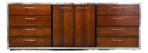 1970s Rosewood and Chrome Dresser