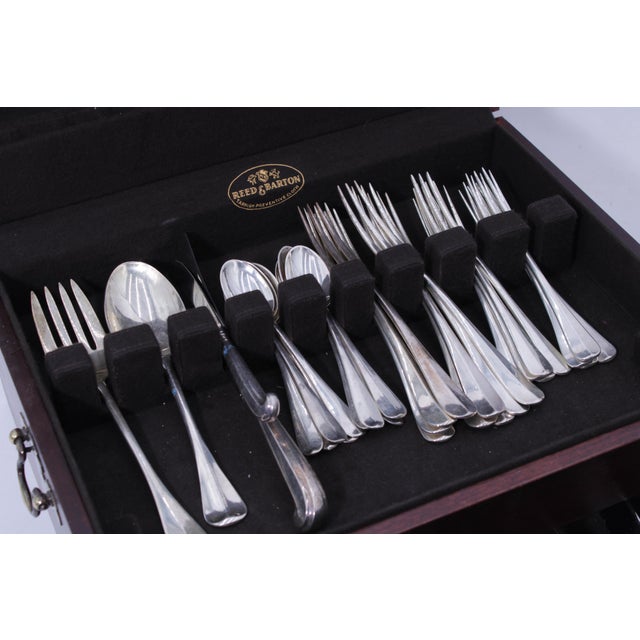 Queen Anne 1970s Stieff Colonial Williamsburg Sterling Silver Flatware Set - 39 pcs For Sale - Image 3 of 11