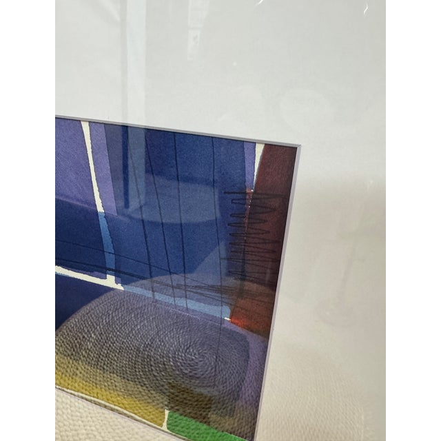 Blue Isabel Wyatt Violet Blue Study Original Painting, Signed For Sale - Image 8 of 12