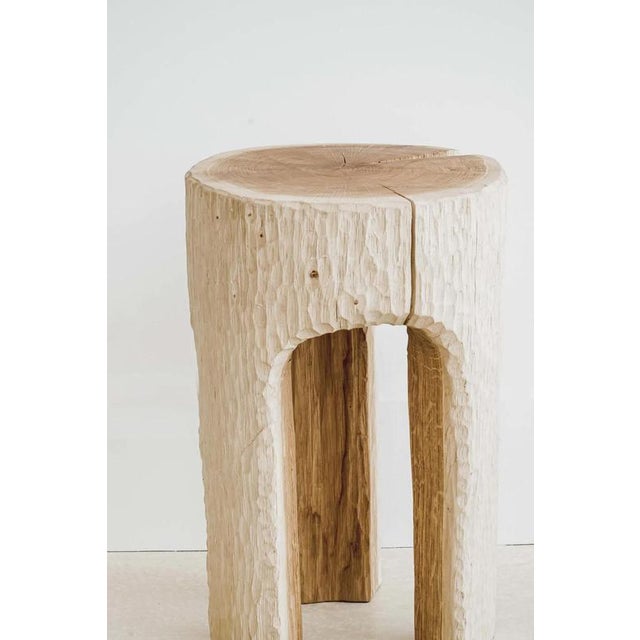 Oak Stool 2 by Romain Des Bois For Sale - Image 4 of 6