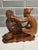 Mid-Century Balinese Teak Cockfighter With Double-Rooster Openwork Cage Sculpture For Sale In Phoenix - Image 6 of 12