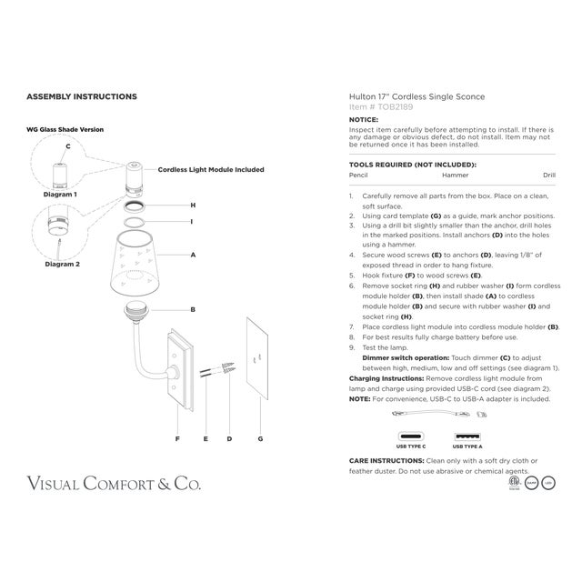Thomas O'Brien for Visual Comfort Signature Hulton 17" Cordless Single Sconce in Bronze with White Glass Shade For Sale - Image 14 of 14