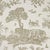 Contemporary Schumacher Western Toile Wallpaper In Stone For Sale - Image 3 of 7