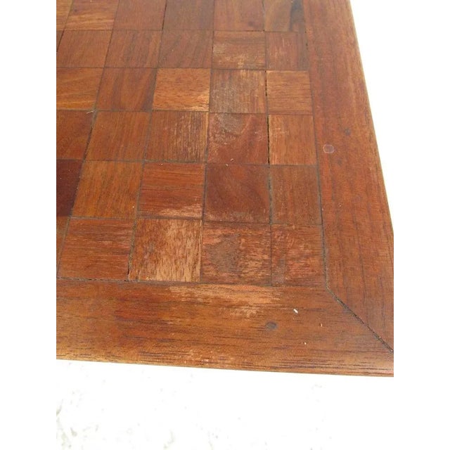 Midcentury Parquet Coffee Table in the Style of Milo Baughman Chairish