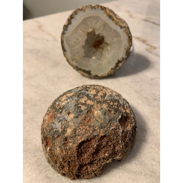 Late 18th Century Polished Split Amethyst and White Quartz Geodes - a Pair For Sale - Image 9 of 10