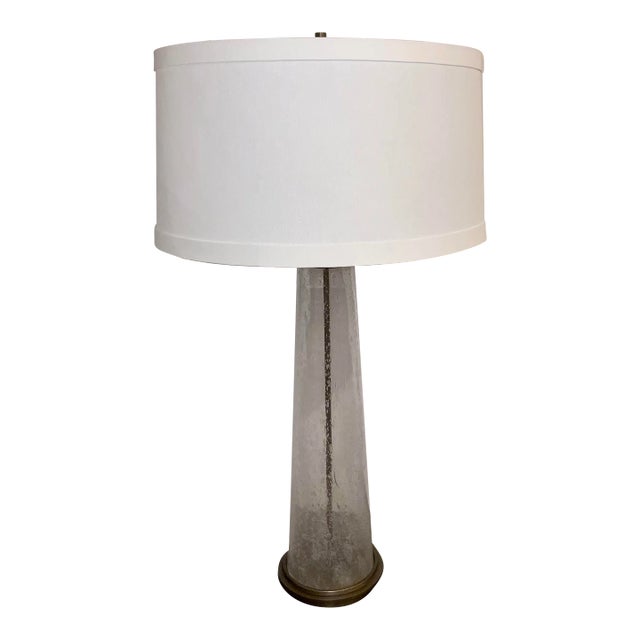 Studio a Home Modern Seeded Glass Table Lamp For Sale
