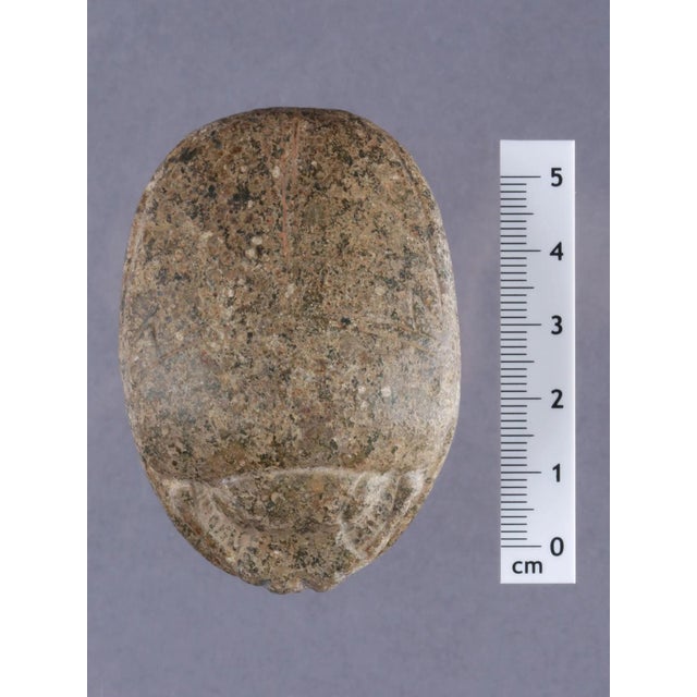 18th Dynasty Ancient Egyptian Carved Diorite Stone Heart Scarab, Circa 1500–1300 Bce For Sale - Image 9 of 18