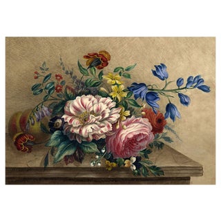After van Hulstijn, Flower Still Life, 1830s, Watercolor For Sale