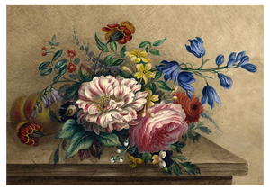 After van Hulstijn, Flower Still Life, 1830s, Watercolor