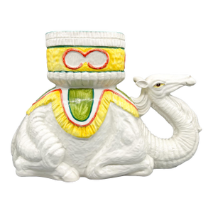 Large Italian Vintage Ceramic Camel Planter or Cachepot - Whimsical, Hollywood Regency, Mid-Century Modern