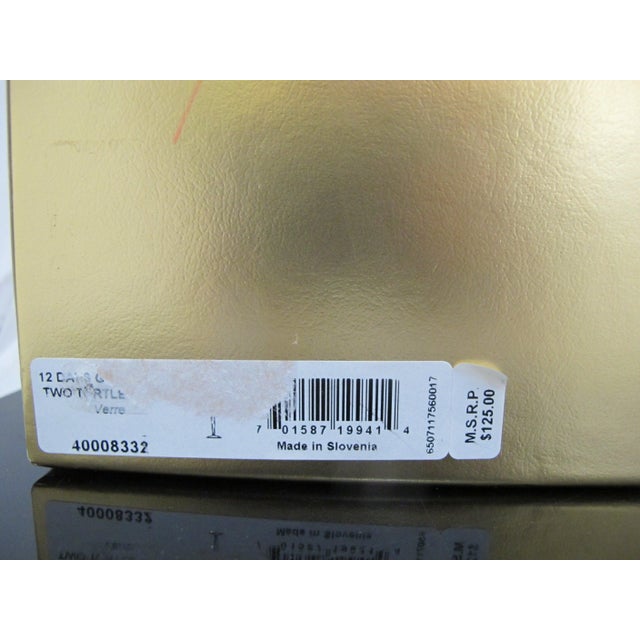 Waterford Crystal Lismore 12 Days of Christmas 2 Turtle Doves Gold Champagne Flute For Sale - Image 12 of 12