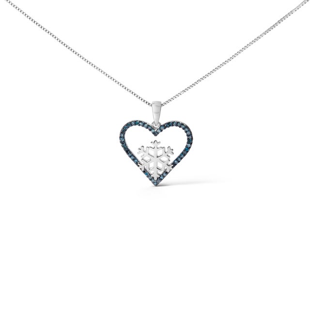 Immerse yourself in the elegance of this exquisite heart-shaped pendant, meticulously crafted from 925 sterling silver....