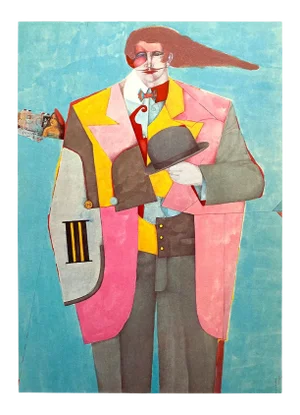 Richard Lindner Vintage 1977 Maeght Editeur Pop Art Lithograph Print " a Letter From New York " 1975