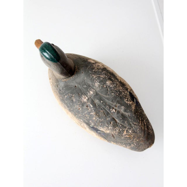 Vintage Hand-Painted Mallard Duck Decoy Folk Art For Sale - Image 9 of 15