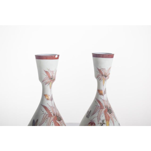 Round Porcelain Jugs with Polychrome, 1950s, Set of 2 For Sale - Image 4 of 10