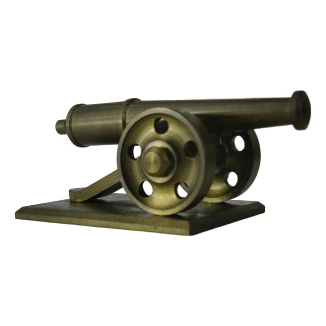 Cannon Toy 1940's Heavy Brass Mid-Century Modern Style WWI, WWII For Sale