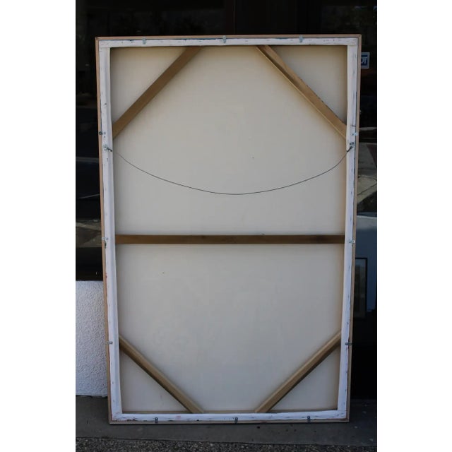 1980s Cubist Portrait Oil Painting on Canvas by Sharon Ross, Framed For Sale - Image 10 of 11