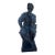 Early 20th Century Vintage Italian Black Plaster Roman Sculpture Souvenir Souvenir of Grand Tour For Sale