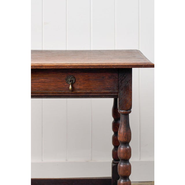 19th Century Oak Bobbin Side Table For Sale - Image 4 of 11