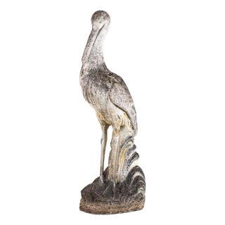 Reconstituted Heron or Crane Sculpture, French 1950s–60s For Sale