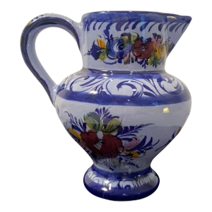 Vintage Portuguese Hand-Painted Pitcher