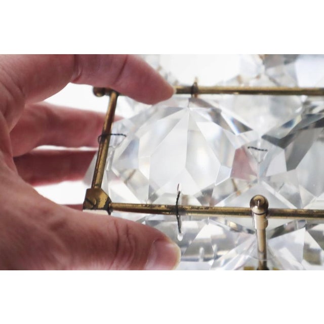 Diamond Scone in Lead Crystal and Brass from Palwa, 1950s For Sale - Image 10 of 18