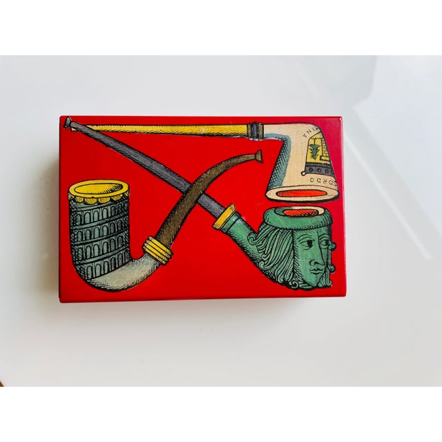 Mid-Century Modern Piero Fornasetti Surrealist Box With Pipes For Sale - Image 3 of 11