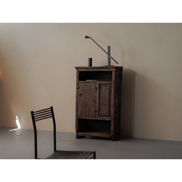 19th-century mountain cabinet, It is a remarkable example of vernacular folk furniture. Crafted entirely from solid wood,...