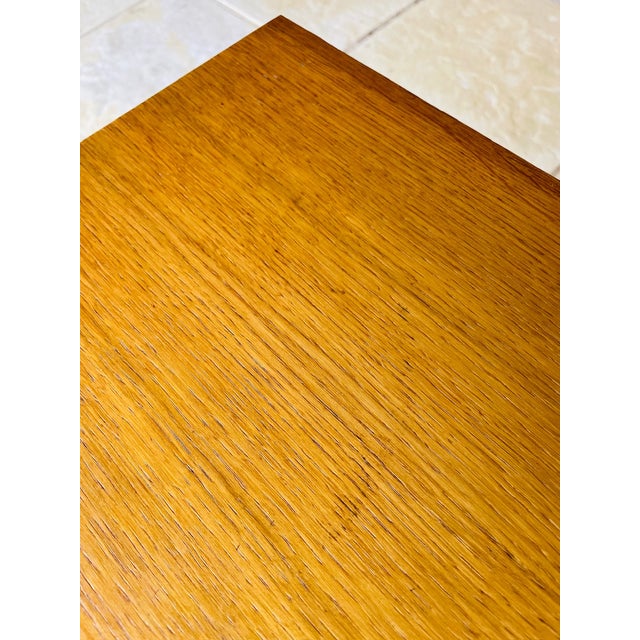 1970s Mid-Century Modern Oak Nightstand, 1960s For Sale - Image 5 of 17