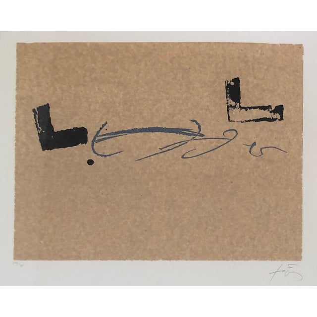 Abstract Expressionism Antoni Tàpies, Antoni Tapies Post Modern Abstract Expressionist Aquatint For Sale - Image 3 of 9