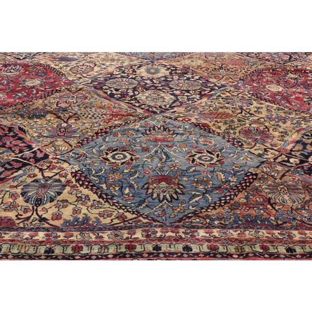 Early 20th Century Antique Persian Kerman Rug, 11'03 X 23'06 For Sale - Image 5 of 11
