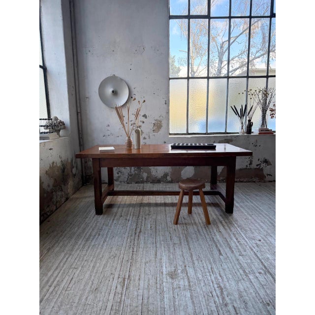 Rustic Farmhouse Table in Oak, 1950s For Sale - Image 4 of 18