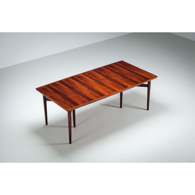 Arne Vodder Large Model 201 Dining Table in Rosewood by Arne Vodder for Sibast, Denmark, 1960s For Sale - Image 4 of 14