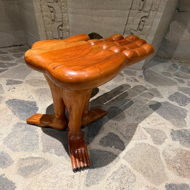 Wood Surrealist Hand-Foot Occasional Table in Mahogany by Pedro Friedeberg For Sale - Image 7 of 11
