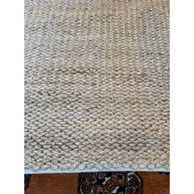 8ft2in × 9ft 8in Restoration Hardware Pebbles Natural Jute Area Rug For Sale - Image 11 of 11