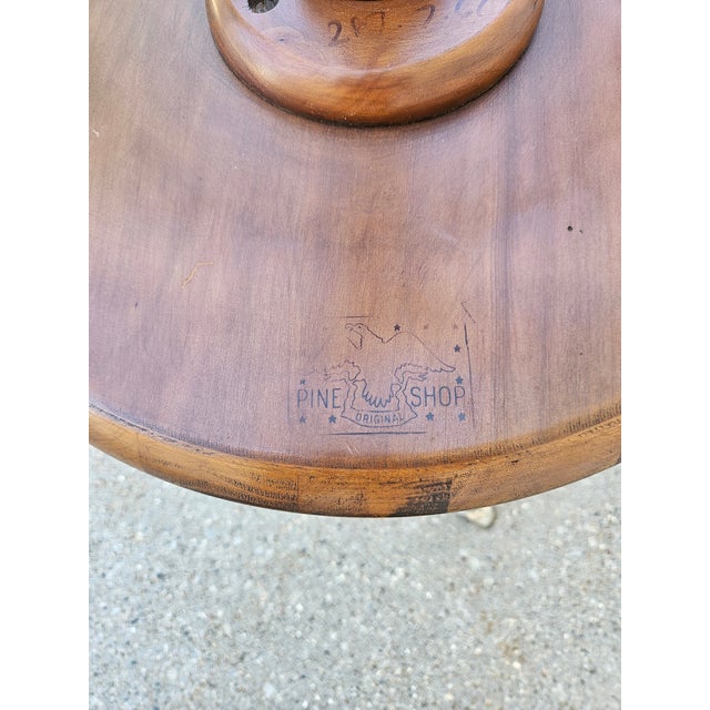 Pine Shop Original Round Pedestal Side Table 18" Diameter For Sale - Image 11 of 12