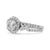 Classic solitaire diamond engagement ring with diamonds down the shank. 2.43 carats total diamond weight. 1.32 carat round...