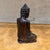 Wood Hand-Carved Wooden Buddha Meditation Statue Folk Art For Sale - Image 7 of 13