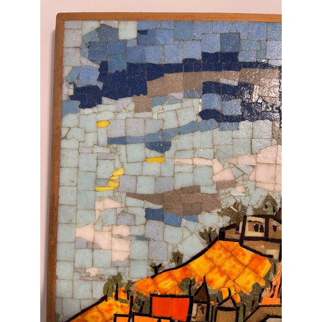Wood Vintage Mosaic Austrian Travel Poster by Earl Thollander by Dr. Stanley Cohen For Sale - Image 7 of 18