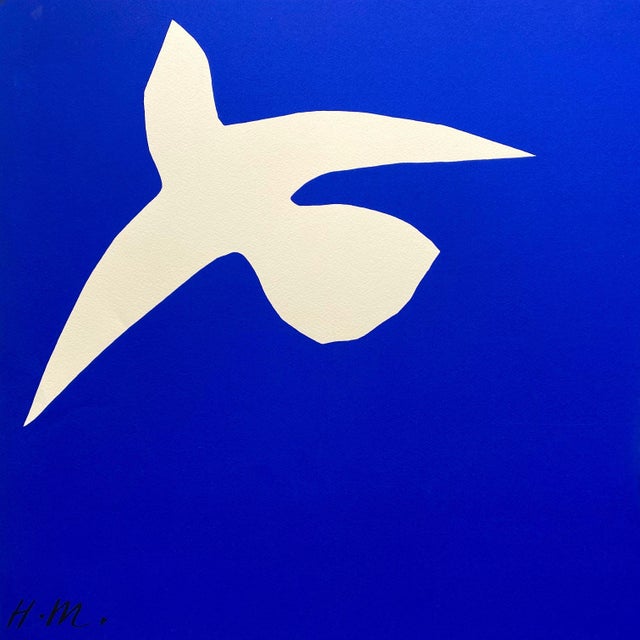 1990s Henri Matisse Vintage 1997 Large Modernist Fine Art Silkscreen Print " Les Oiseaux " 1947 For Sale - Image 5 of 13
