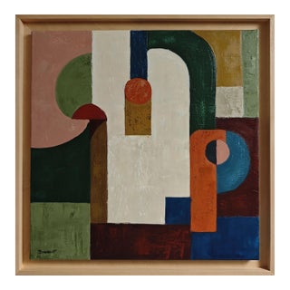 Affinité, Colorful Abstract Geometric Framed by Sophie Dumont For Sale