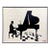 Vintage Monumental Textured Pianist Painting, Signed, in the Style of Lee Reynolds For Sale