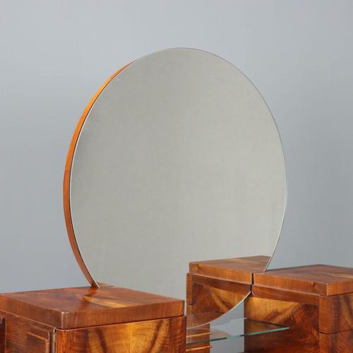 Art Deco Dressing Table Veneered in Walnut Pedule For Sale - Image 3 of 12