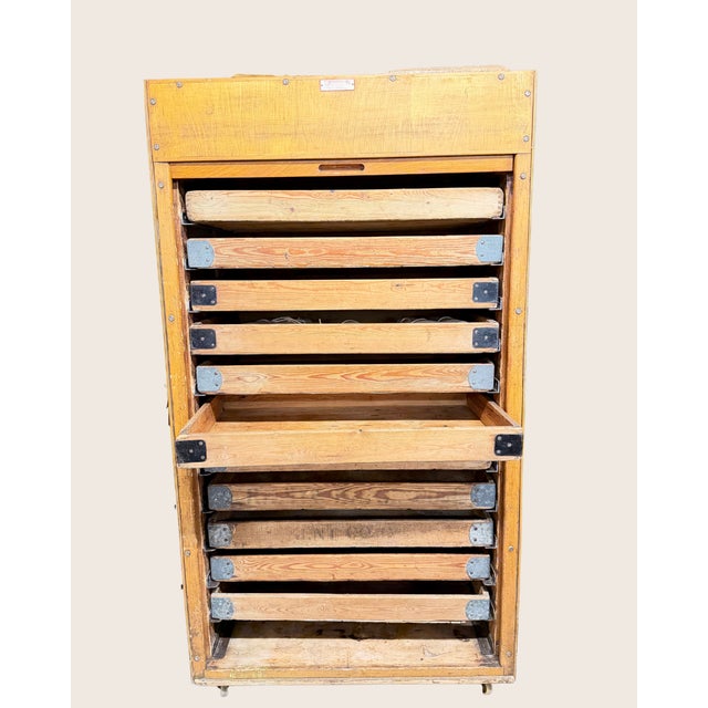 Brown Vintage Drum Bakers Cabinet, 1940 For Sale - Image 8 of 8