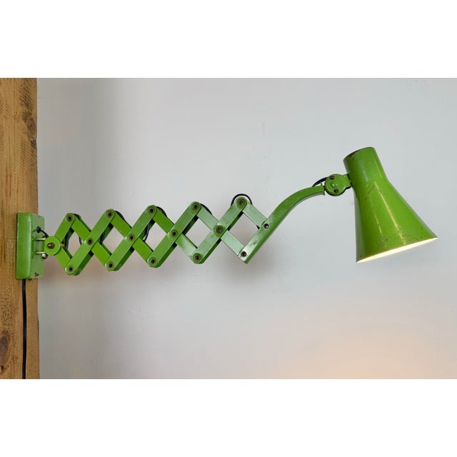 Vintage Industrial German Scissor Wall Lamp from Kaiser Leuchten, 1960s For Sale - Image 18 of 18