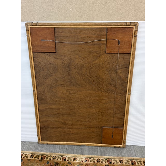 Hollywood Regency Faux Bamboo Wall Mirror For Sale In San Francisco - Image 6 of 12