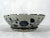 'Ming Dynasty' Hand Painted Chinese Blue and White Ceramic Deep Bowl With Fish & Flowers, Signed For Sale - Image 4 of 10